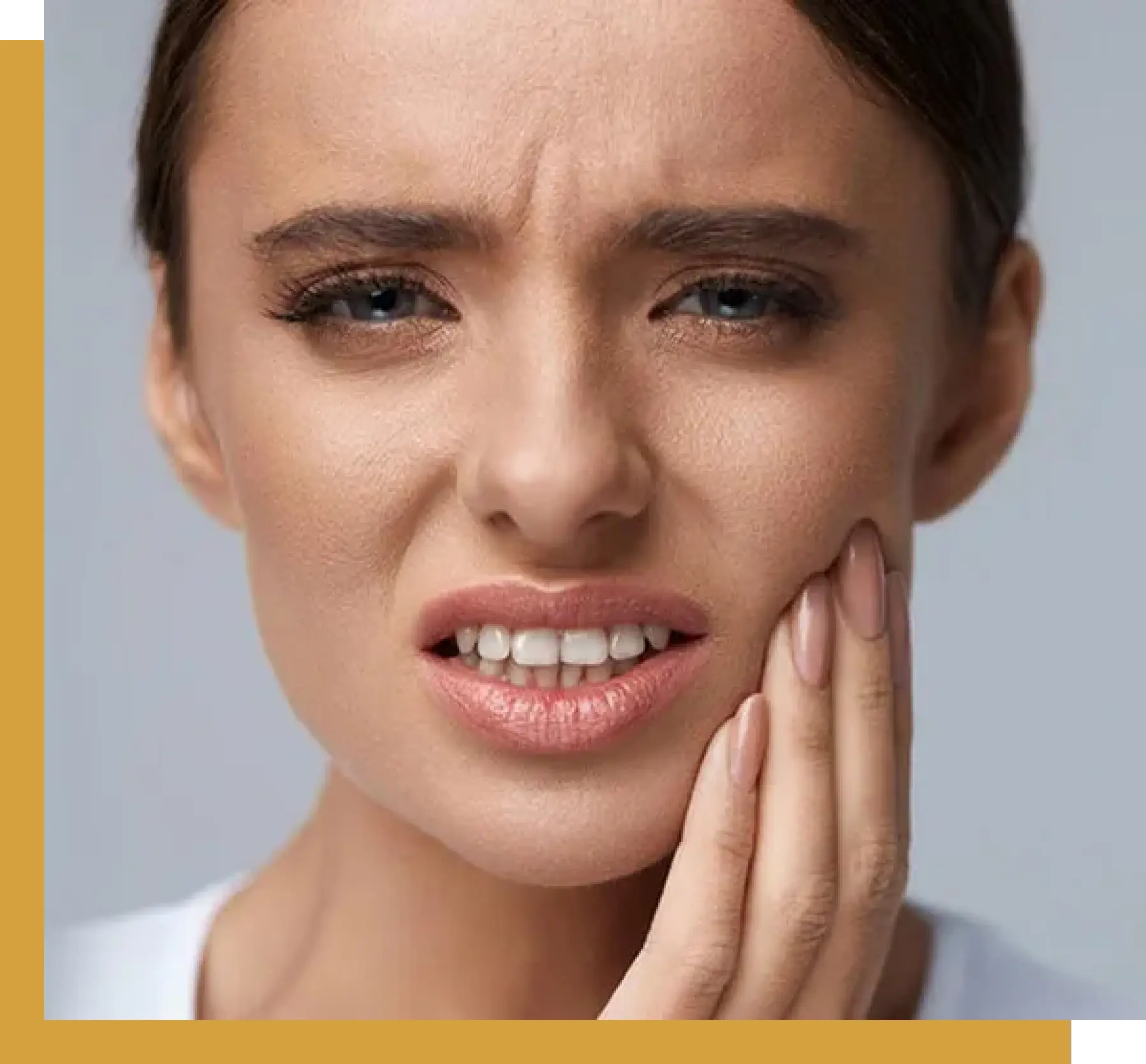 girl in tooth pain